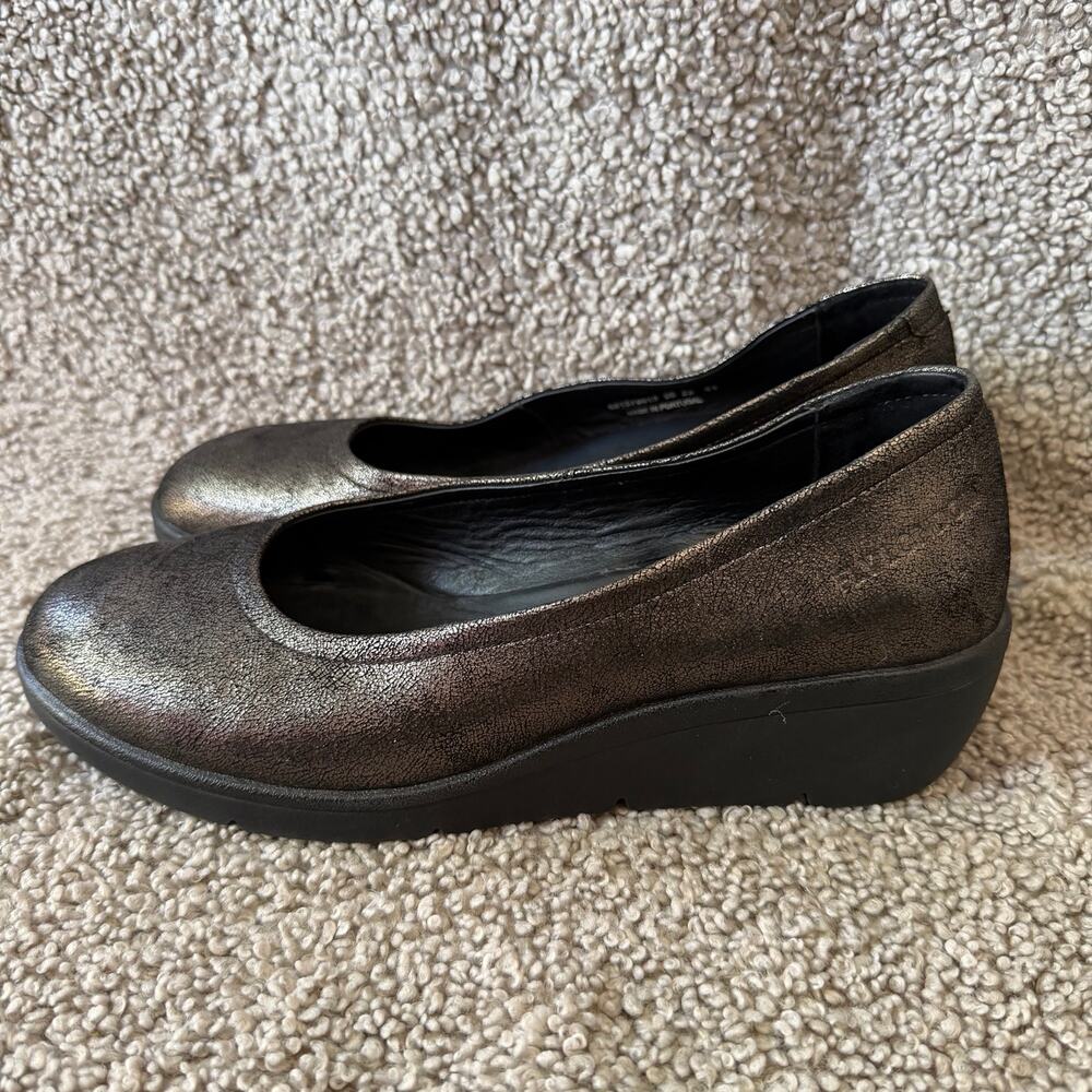 Fly London Women's Slip-on Wedge Numa570FLY Graphite EU Size 41 / US Size 10